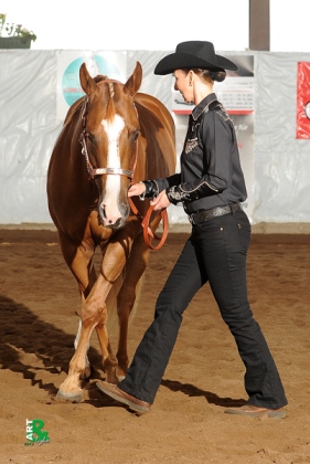 Miss Ada Power und Claudia in der AQHA Showmanship at Halte